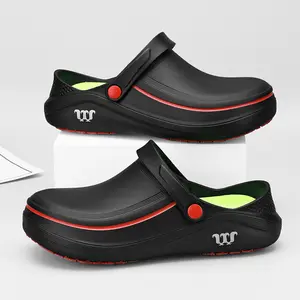 Chef shoes men's non-slip waterproof oil-proof kitchen work shoes wear-resistant work slippers