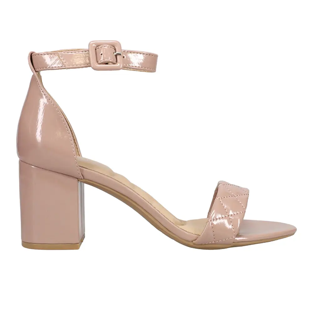 CL by Laundry Womens Jordyn Quilted Block  Dress Sandals Mid Heel 2-3" - Beige