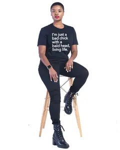 Bad chick with a bald head, living life