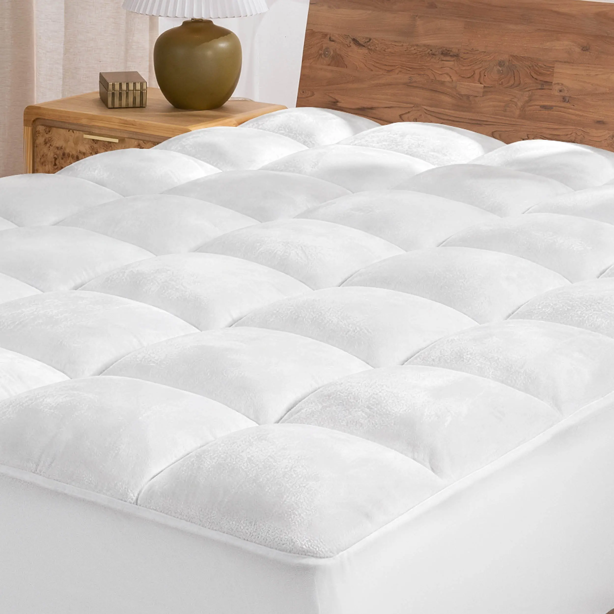 Bare Home Reversible Mattress Pad - Pillow Top, Cooling, Breathable