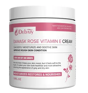 Nourishing Vitamin E Cream with Damascus Rose Extracts - Daily Moisturizing for Face, Body and Hand Hydrating (19FL.OZ) Skin Repair Moisturize Hydrate