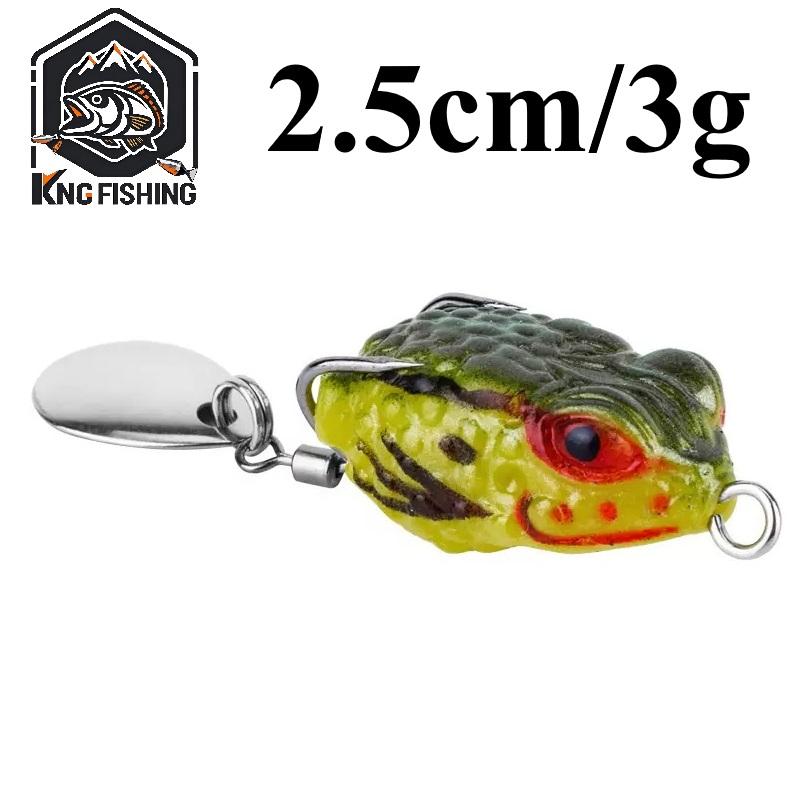 EXCROCK 10pcs Topwater mini Frog Fishing Lure Set/Kit with Hooks, Lifelike Artificial Bait, Fishing Accessories, Solocamping, Minnows Lure Set