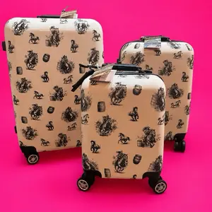 Cowgirl Luggage Set, Durable Hard-Shell Spinner Luggage with 360-Degree Wheels for Travel