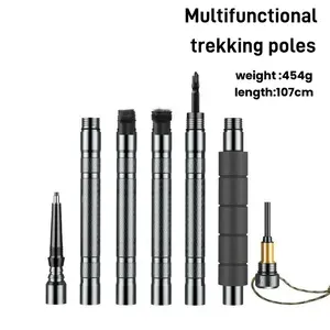 Multifunctional outdoor survival equipment, easy to install, suitable for hiking, mountaineering, and wilderness survival, multipurpose car window-breaking hammer and escape tool, with built-in small accessories.