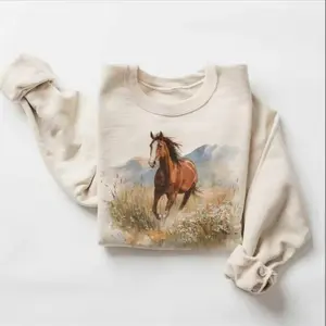 Retro 90's Chestnut Horse Horseback Riding Unisex Sweatshirt