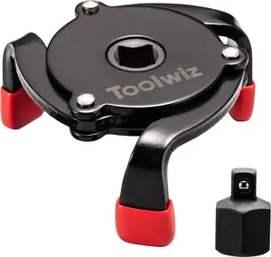 Toolwiz Universal Oil Filter Wrench Adjustable 3 Jaw Oil Filter Removal Tool 2-3/8'' to 3-7/8'' 60-98mm - One Way Design Only for Removing
