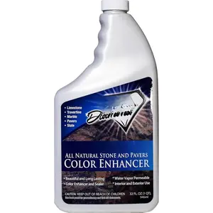 Color Enhancer Sealer for All- Stone and Pavers. Marble, Travertine, Limestone, Granite, Slate, Concrete, Grout, Brick, Block. (1-Quart)