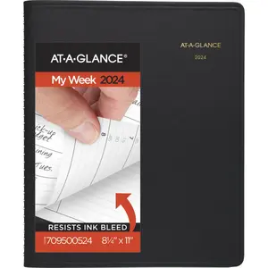 At-A Glance  11 x 8.25 in. Weekly Appointment Book, Black Cover