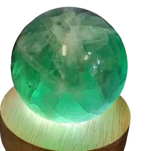 Green fluorite sphere