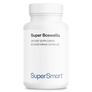 Supersmart - Super Boswellia Extract 100mg per Day (Patented & High Strength) - ApresFlex Boswellia Serrata Supplement - 20% AKBA | Non-GMO & Gluten Free - 60 Vegetarian Capsules