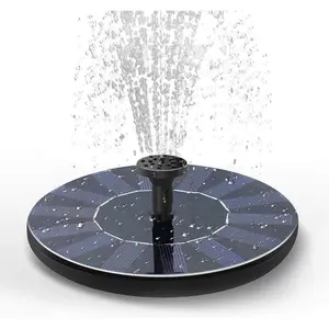 Solar Fountain Water Pump for Bird Bath,  Upgraded Mini Solar  Fountain Pump 1.5W Free Standing Solar Panel Kit Water Fountain for Garden, Pond, Pool, and Outdoor