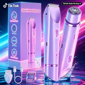 Rechargeable Electric Trimmer, Mini Women's Bikini Trimmer, Body Hair Remover, Body Hair Trimming, Dual Head Electric Depilator, Portable and Efficient, Multifunctional Hair Trimmer, Wireless Rechargeable Trimmer, Cordless Trimmer