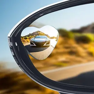 Two-Piece Car Blind Spot Mirror with Reflective Function, 360-Degree Wide-Angle Convex Rear View Mirror, Universal Adhesive Design for Suv and Truck