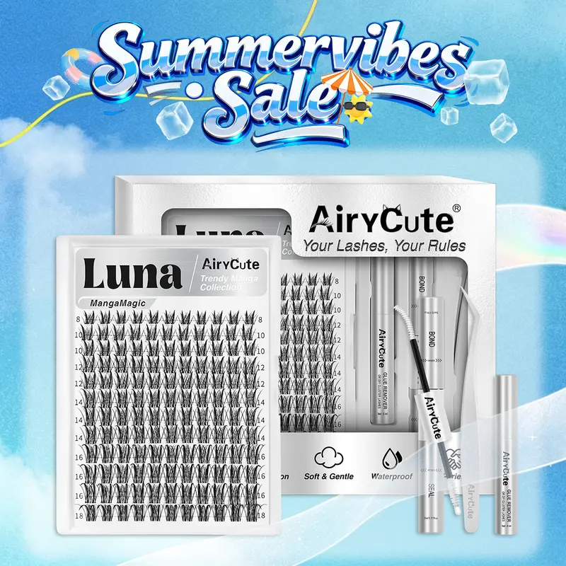 AiryCute Clusters Upgrade 2.0 Lashes with Ultra-Dense, Waterproof