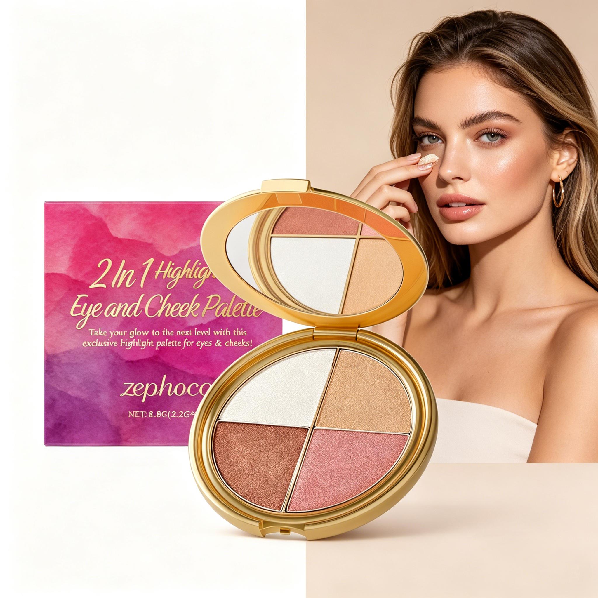 Buy 1 Get 1 Free cheek palette - eyeshadow and highlighter makeup Shimmer bedazzled beauty tiktokshopspringglowup