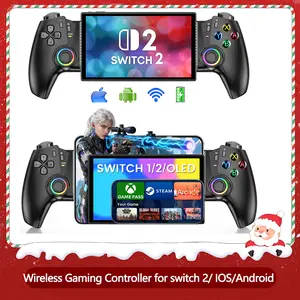 Switch 2 Controllers for Nintendo Switch 1/2/OLED,Wireless One-Piece Switch Handheld Controller,Mobile iPhone /Android Controller,Handheld Switch Joypad Replacement for Play Xbox Cloud, for Steam Link,for  GeForce Now
