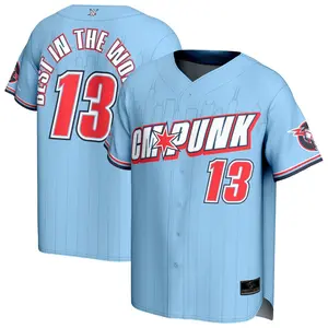 Unisex CM Punk ProSphere Chicago Baseball Jersey - Sky Blue