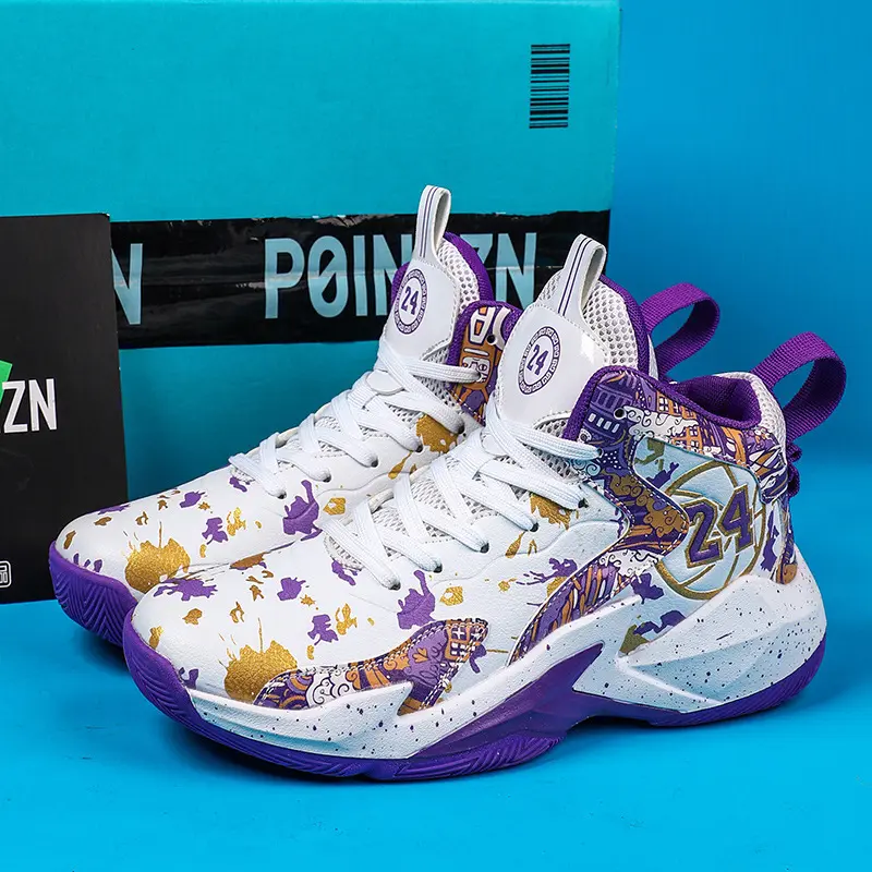 8905 leather single shoe white purple