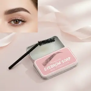 Clear Eyebrow Wax & Eyebrow Brush, Eyebrow Styling Soap with Brush, Long Lasting Eyebrows Styling Wax Brow Setting Gel, Precisely Sculpted Brows, Cosmetic Beauty Gift