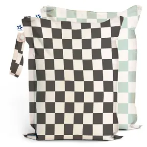 Tiny Twinkle Waterproof Wet Bags 2-Pack – Reusable Baby, Cloth Diaper, Swimwear & Travel Wet and Dry Bag Set