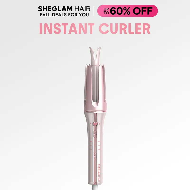 SHEGLAM HAIR Automatic Curling Iron - Auto Rotating Hair Curler, Multi Sizes (0.75/1/1.25in), 3-Level Temps, 2-Way Rotation, Universal Voltage, GlossPro Ceramic Coating, Less Damage, Curls Curlers & Straighteners Tool