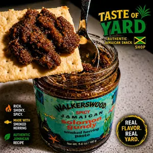 Walkerswood Spicy Solomon Gundy 160g Premium Jamaican Smoked Herring Delicacy Authentic Island Spread Rich Smoky Real Flavor