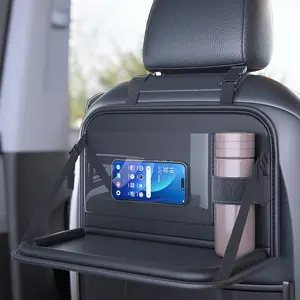 Car Seat Back Storage Bag, Hanging Organizer Pouch for Car Seats, iPad Tray Included, Essential Vehicle Rear Seat Storage Solution