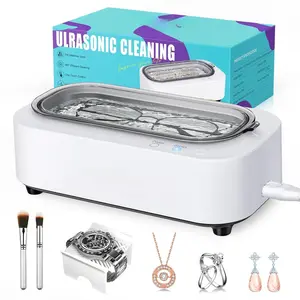 L-KCK006  Ultrasonic Cleaner, 11.8oz(350ML) Portable Jewelry Cleaner with 2 Modes, 48kHz Jewelry Cleaner Ultrasonic Machine for Ring, Glasses, Watch Band, Retainer, Dentures, Coin, Razor, Silver