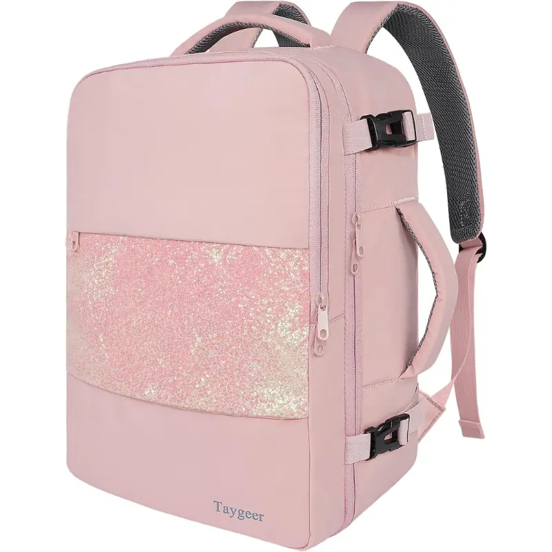 【Back To School】Taygeer Women's Convertible Travel Backpack, Water-Resistant Carry On for Work/School with 15.6" Laptop Compartment, Wet Pocket & Shoe Pouch, Travel-Ready, Zipper  Carry On Luggage, Shoe Bag
