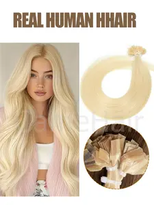 50Pcs 30G A Pack Flat tip hair extensions for woman F Tip U Tip Hair Extensions Human Hair K Tip Hair Extensions Real Human Hair Remy Ktip Human Hair Extensions Keratin Fusion K Tip Hair Extensions Add Volume and length Brown Natural Balck blonde