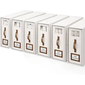 6 Pack Bed Sheets Organizers And,Sheets Set Folder with Handle,Foldable Bedding Box For,Duvet Cover(Cal King Size-5.2 Gal,White)