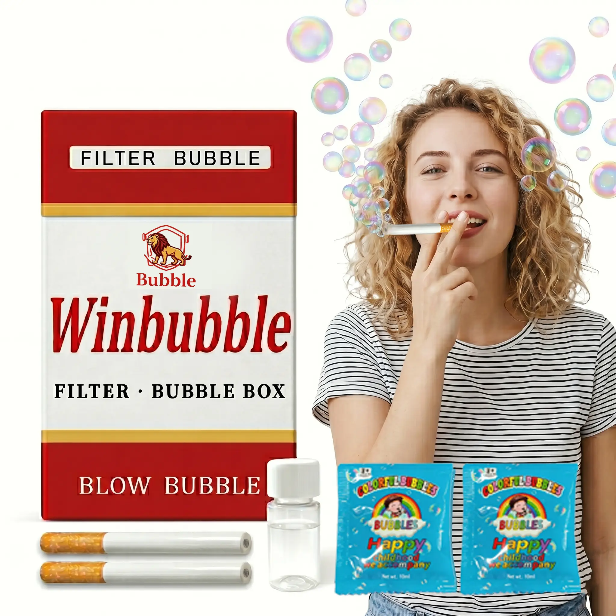 Box Bubble Mini Bubble Blower Sticks, Calming Sensory Bubbles for Stress Relief, Ideal Easter, Mother's Day & Graduation Party Favors for Adults Men Women parent-child fun