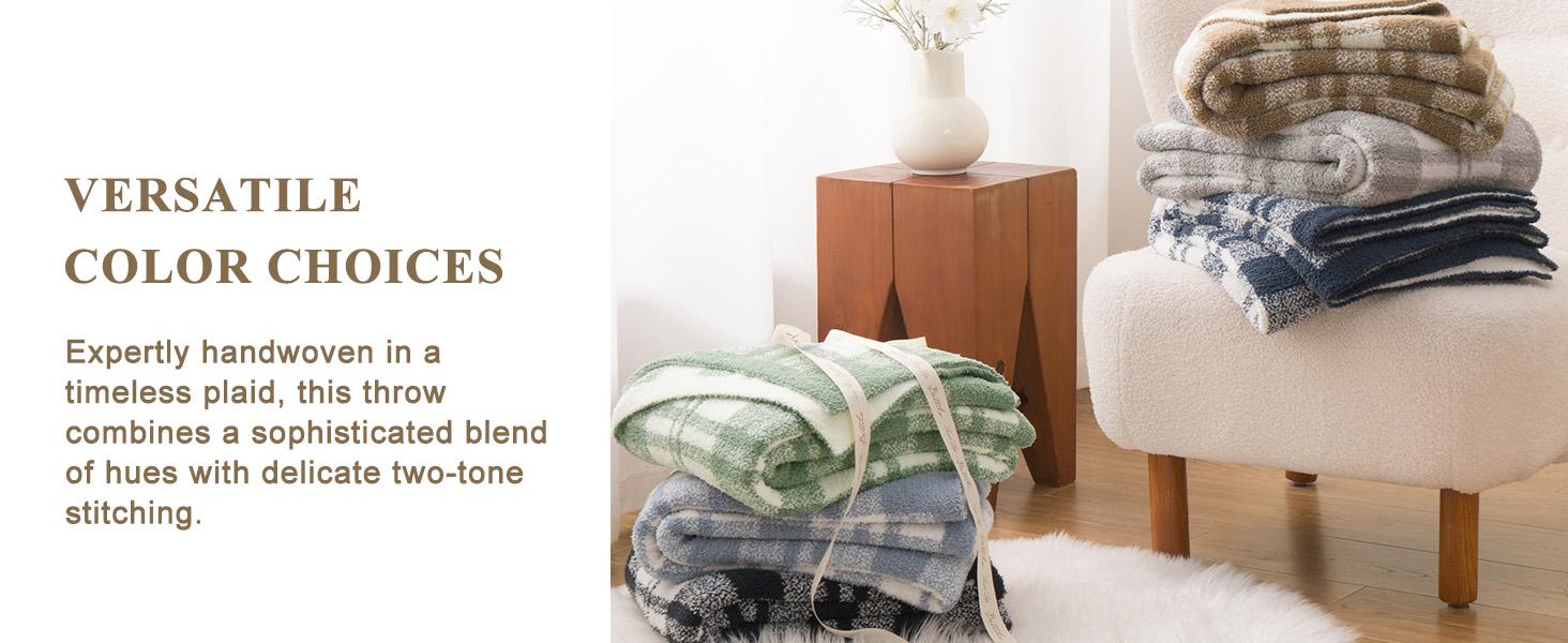 Battilo | Reversible Plaid Throw Blanket - Warm Aesthetic, Comfy, Knitted for Sofa & Bed, 50"x60" Home Decor Blanket Battilo | Reversible Plaid Throw Blanket - Warm Aesthetic, Comfy, Knitted for Sofa & Bed, 50"x60" Home Decor Blanket