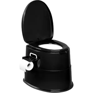 VINGLI Portable Toilet | Indoor Outdoor Commode w/Detachable Inner Bucket & Removable Paper Holder, Lightweight & Compact for Camping, Boat, Van, Emergency Use