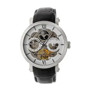 Heritor Automatic Aries Stainless LeatherSkeleton Watch
