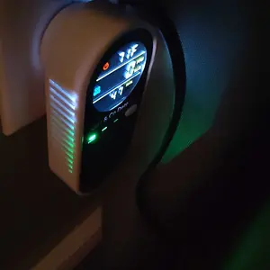 4-in-1 Display Remind,Plug in with Temperature Humidity Sensor Built-in,with DualSensor,Air Safety Remind with Clear Display Sound &Light for Homes,Kitchens,Apartments,RVs