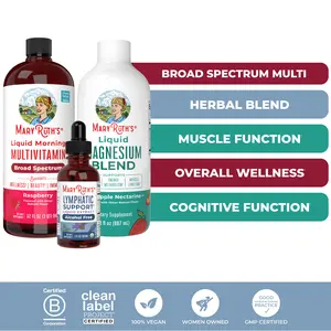 MaryRuth's Daily Multivitamin, Lymphatic Support, & Magnesium Bundle - Liquid Morning Multivitamin 15 oz - Lymphatic Support Herbal Blend - Liquid Magnesium Blend 30 oz