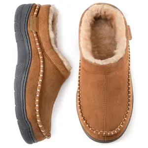 Men's slip-on moccasins, warm and comfortable indoor/outdoor loungewear, plush wide-soled loafers Flat Shoe  Soft Footwear