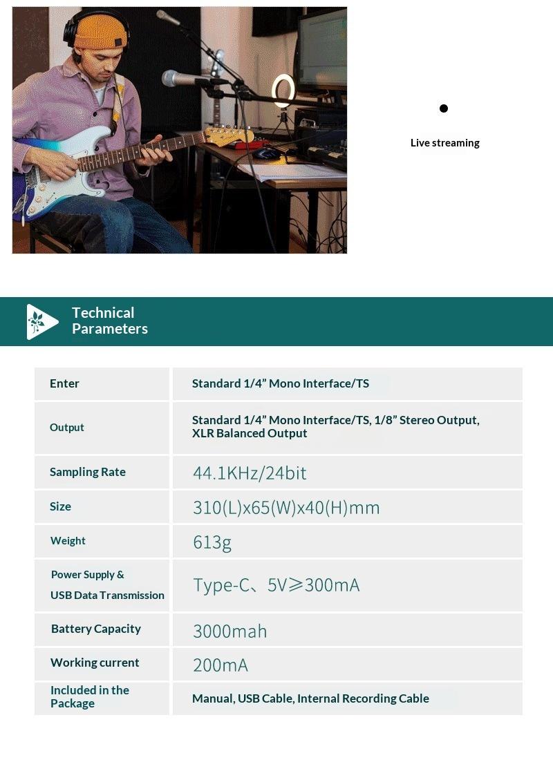 Electric Guitar Effects Unit, Multi-effects Processor, Delay, Reverb