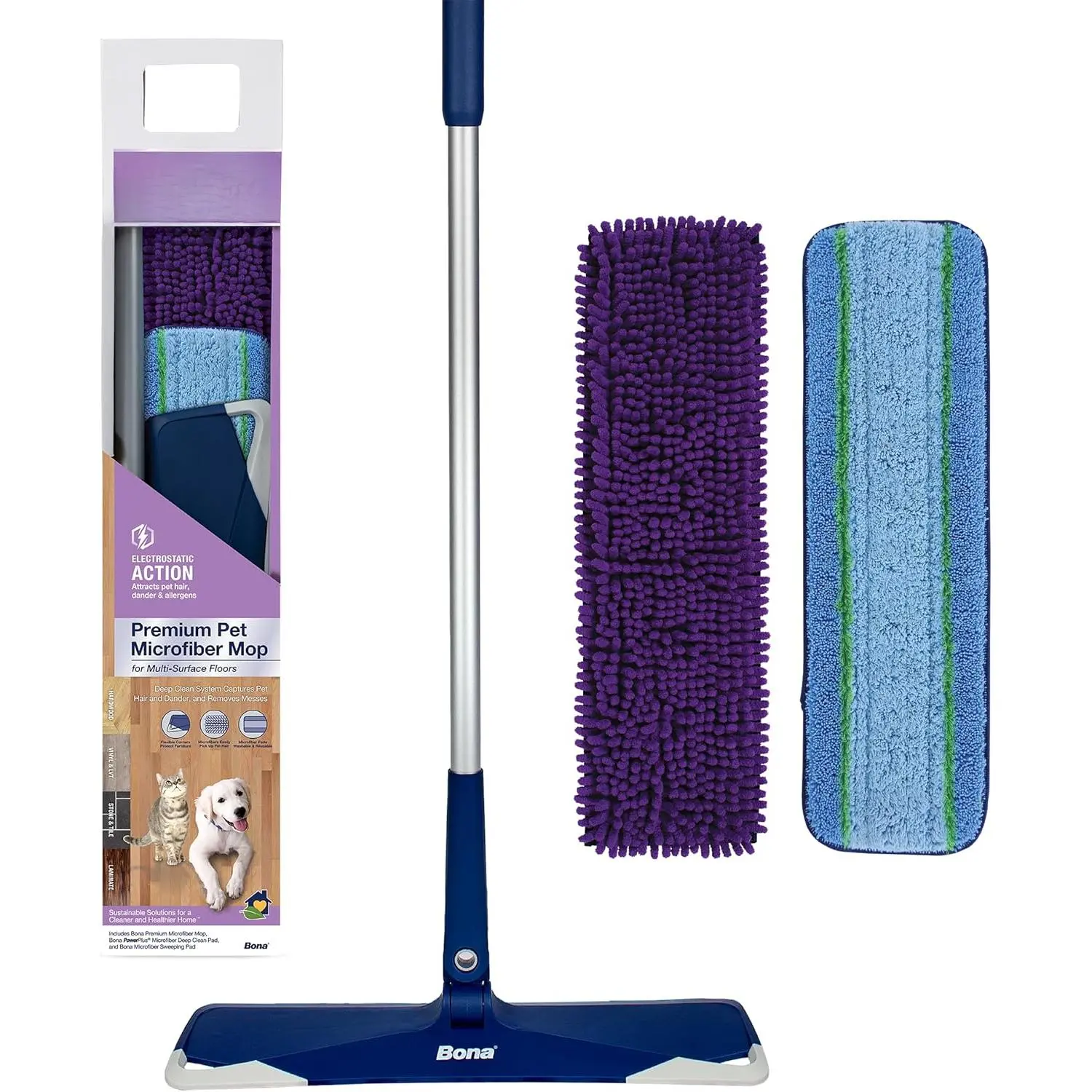 Pet System Premium Pet Microfiber Mop for Multi-Surface Floors