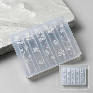 Nail art silicone mold magnolia flower mold small flower nail mold nail art 3D silicone mold DIY wearable nail tool Nail Art Tools