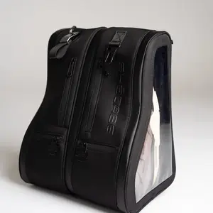 Shocase Athleisure Bag - NYLON Lightweight Water-Resistant Shoe Bag with Dual Clear Side Windows & Front Zipper Pockets for Accessories