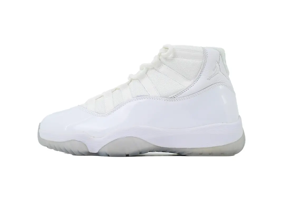 Men’s All White Patent Leather High Top Basketball Sneakers, Clear Crystal Sole Cushioned Casual Kicks, American Minimal Street Hip Hop Vintage Platform Footwear