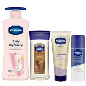 Vaseline Healthy Bright, Daily Brightening Daily Moisturizer with serum, 600 ml, for Glowing Skin, with Vitamin B3, Visibly Radiant Skin in 2 Weeks, Lightweight, Non-sticky, Non-Oily Body Lotion, for Dry Skin