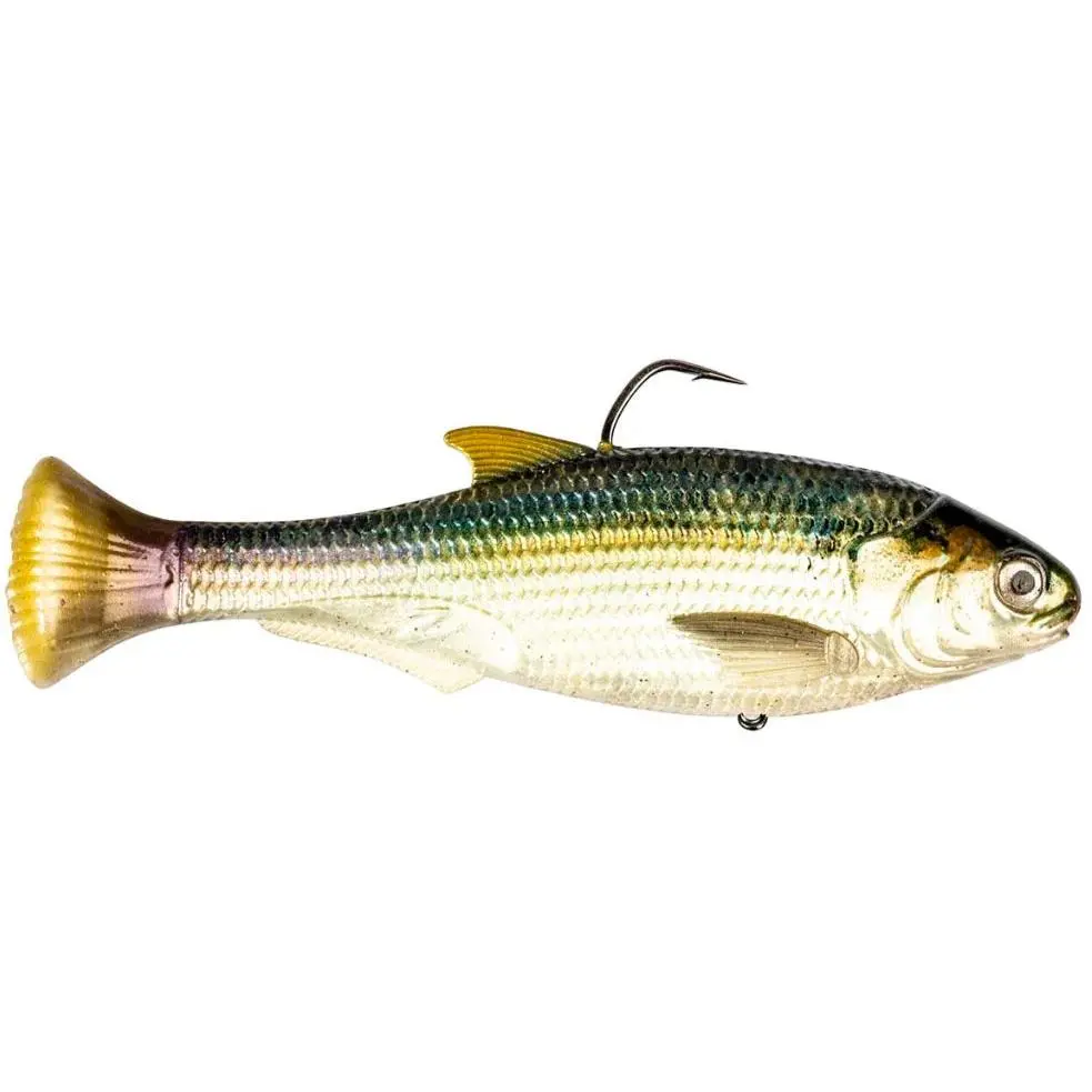 Z-Man Shadtron Line-Through Slow-Sinking Swimbait - 4.5 in, 3/4 oz, Artificial Lures with Gills and 3/0 Custom Hook, 4.5 Inch- 3/4 Oz, Artificial Fishing Lure, 4.5 Inches
