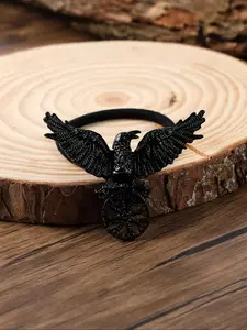 Viking Vintage Raven Hair Accessory, Viking Runes Elastic Band Headband, Hip Hop Punk Animal Gothic Headpiece, Costume Headpiece, Valentine's Day Mother's Day Birthday Gift
