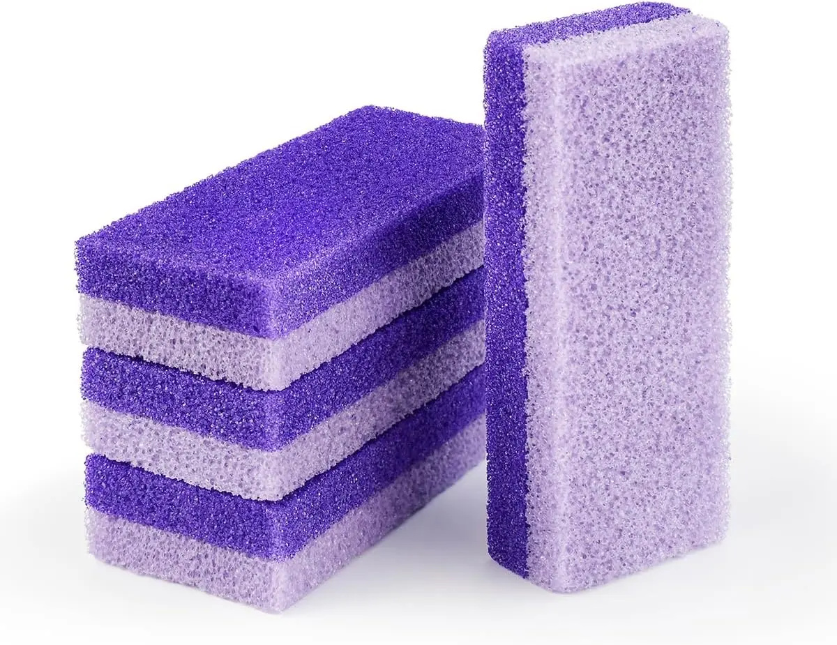 4 Pcs Foot Pumice Stone and Scrubber for Feet and Heels Callus and Dead Skins (Purple)