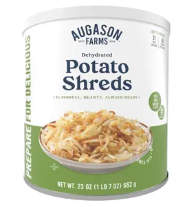 Augason Farms Dehydrated Potato Shreds Can - Gluten Free Dehydrated Survival Food with Long Shelf Life - Emergency Food Supply for Camping, Prep & Everyday Meals - 31 Servings