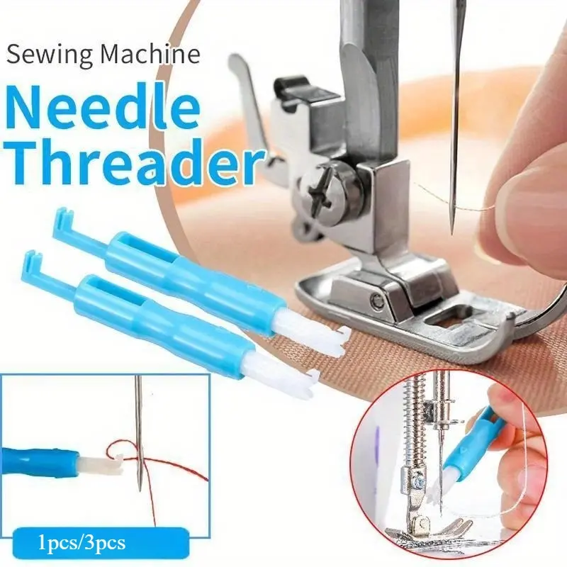 1/3pcs Sewing Machine Needle Threader Automatic Threader Quick Sewing Threader Needle Threading Insertion Tool for Sew Machine Sewing Accessories and Supplies