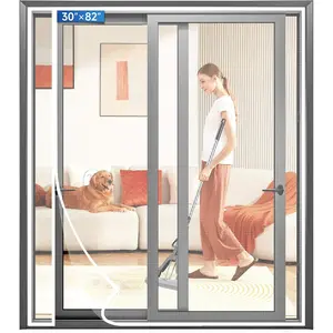 Magnetic screen door left right side opening upgraded pet mesh greater than fiberglass and polyesterkeep bugs outpet kid friendlysuitable for sliding doorspatio french doors30 x 82